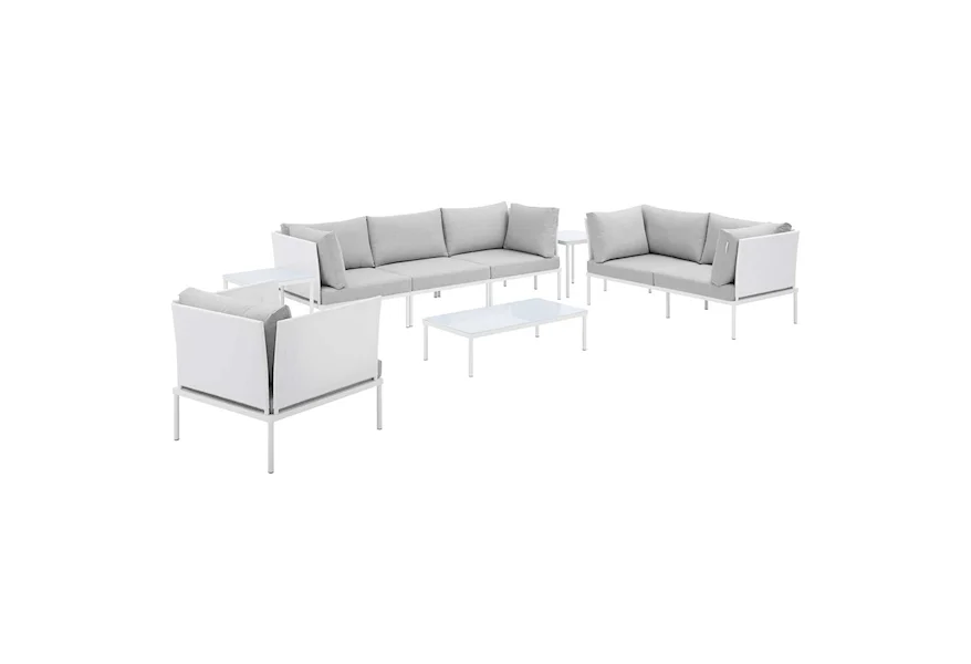 Harmony Outdoor 8-Piece Aluminum Seating Set by Modway at Value City Furniture