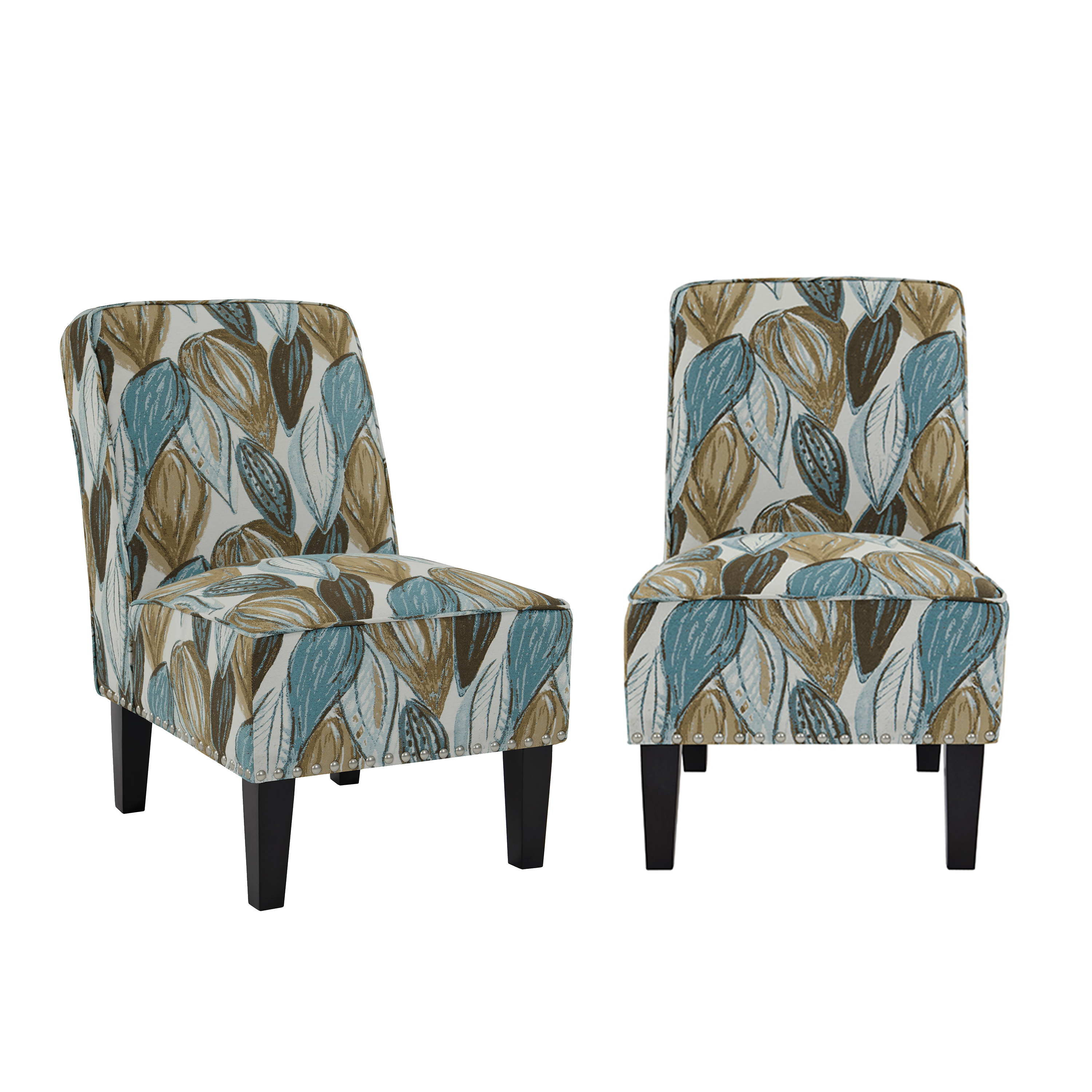 leaf pattern accent chair