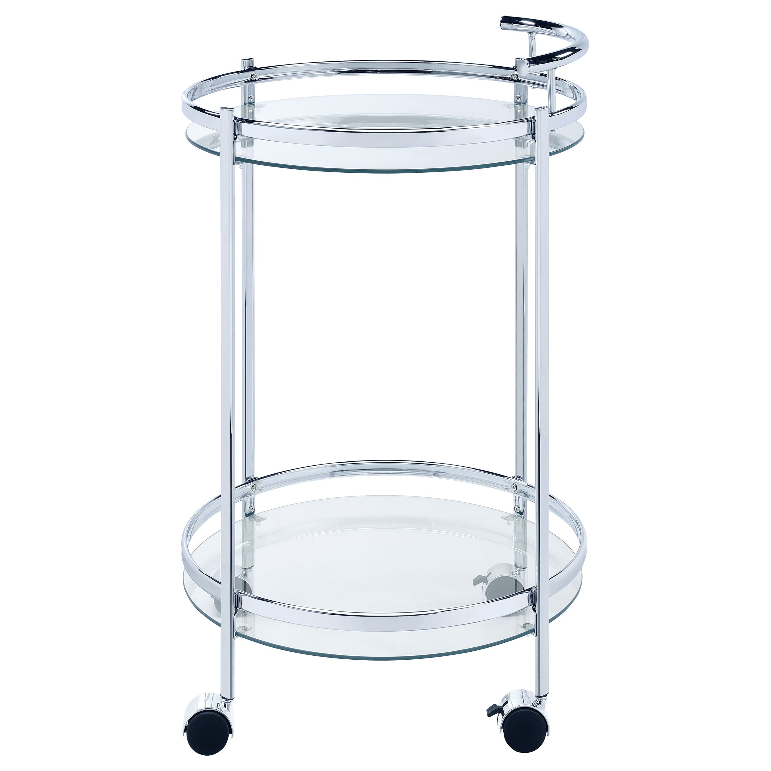 Coaster Chrissy Chrissy Glass Shelf Bar Cart