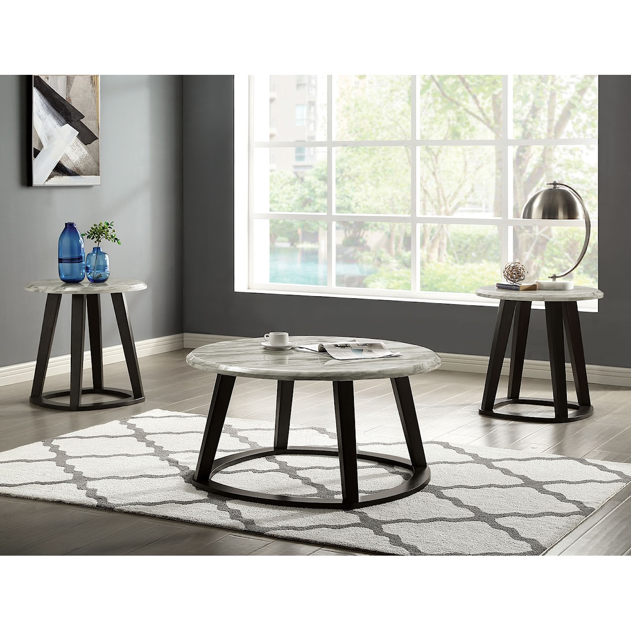 Furniture of America Mariela 3 Pc. Coffee Table Set