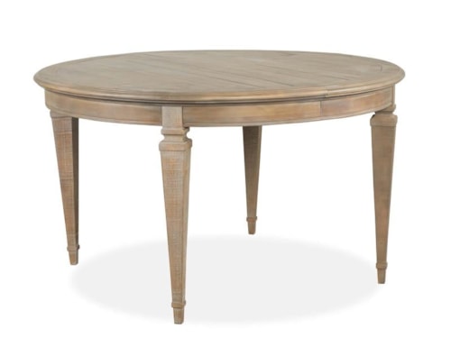 Transitional Round Dining Table with 18" Removeable Leaf