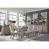 Rustic 12-Piece Formal Dining Group with Storage