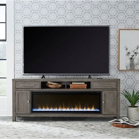 78&quot; TV Console w/ Built In Firebox