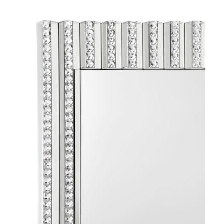 Aideen 32 x 47 Inch Crystal Wall Mirror