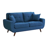 Contemporary Loveseat with Two Pillows