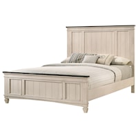 Cottage Style Two-Toned Queen Bed