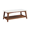 Powell Rainier Coffee Table with White Marble Top