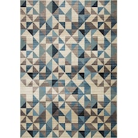 3'3" x 4'11" Blue Rectangle Rug