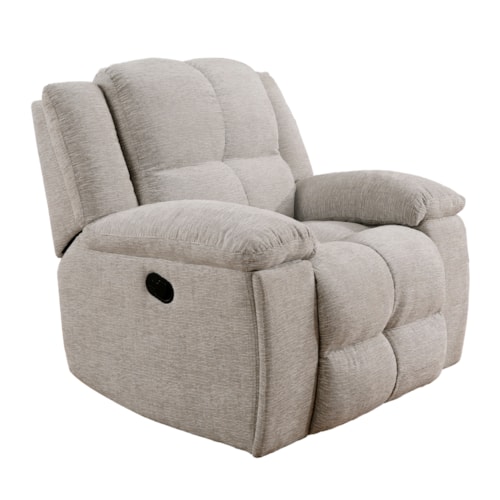 Casual Manual Recliner with Hidden Cupholders