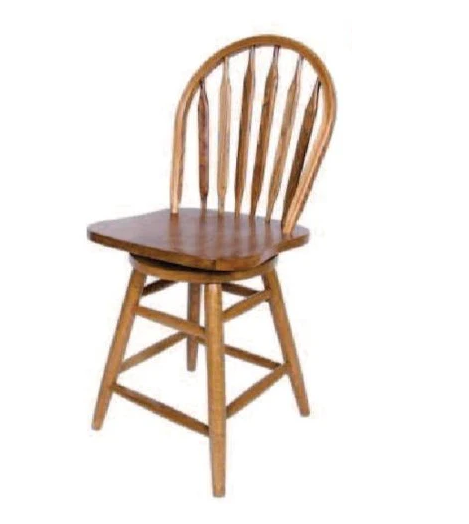 Solid Oak Straight Leg Barstool