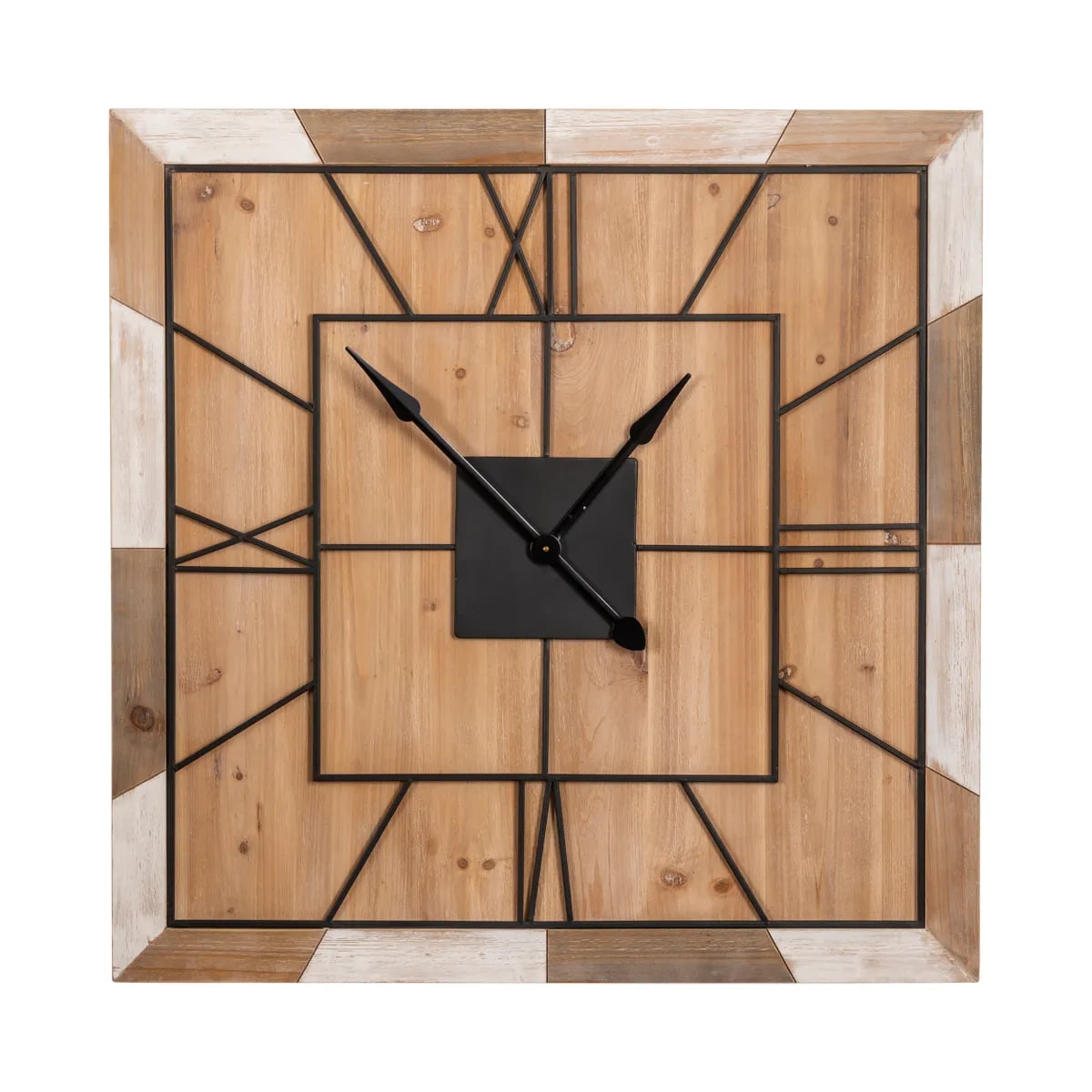 Multicolored Wooden Wall Clock