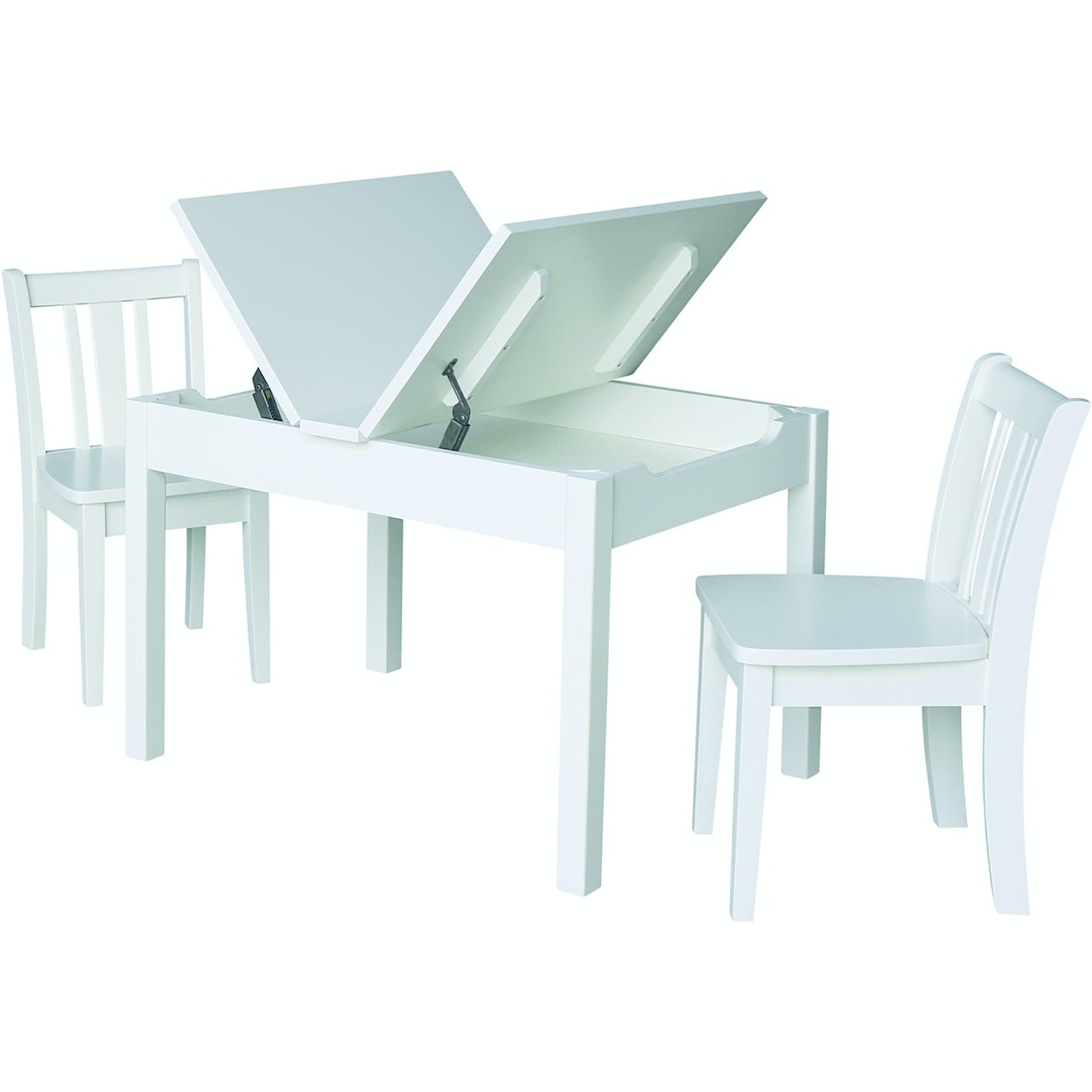 Carolina Dinette Home Accents Storage Table and Chairs in White