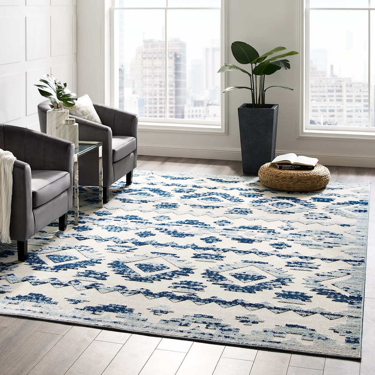 Modway Reflect 8 x 10 Rug