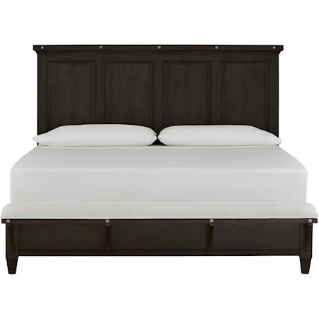 King Panel Bed with Bench