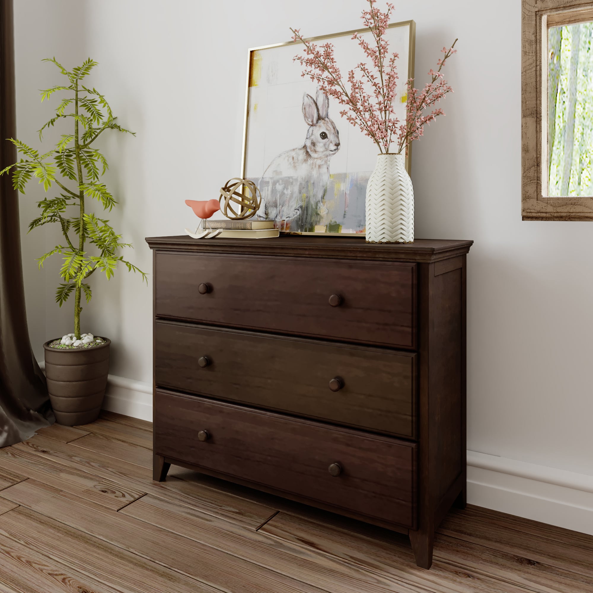 3 Drawer Dresser in Grey