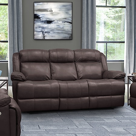 Casual Power Reclining Sofa with Power Headrest and USB Ports