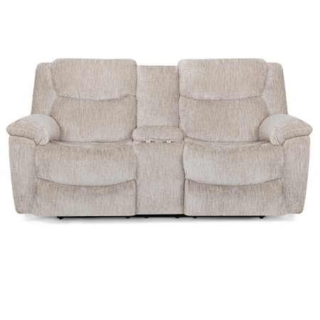 Casual Power Loveseat with Storage Console