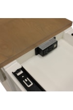 Chairside Tables with Power Center with Dual AC Outlets and USB Ports