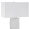 Uttermost Pillar Pillar White Marble Table Lamp