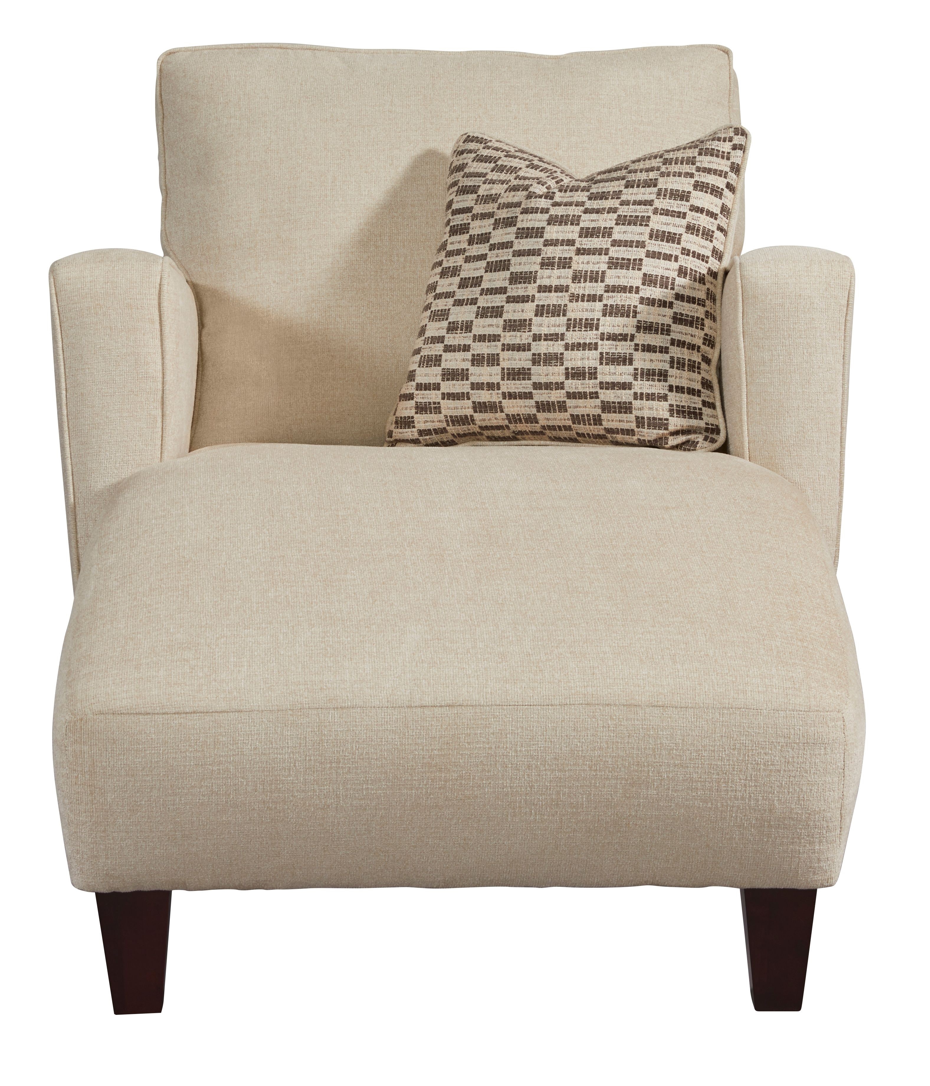 Chaise Lounge with Exposed Wooden Legs