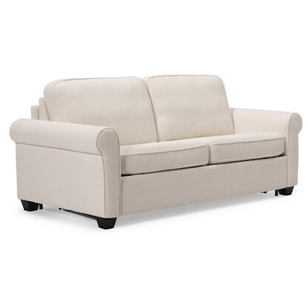 Contemporary Double Sofabed with Rolled Arms