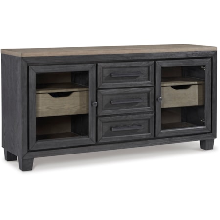 Contemporary 5-Drawer Two-Tone Dining Server