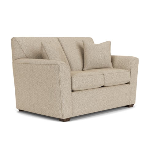 Casual Loveseat with Flair Tapered Arms