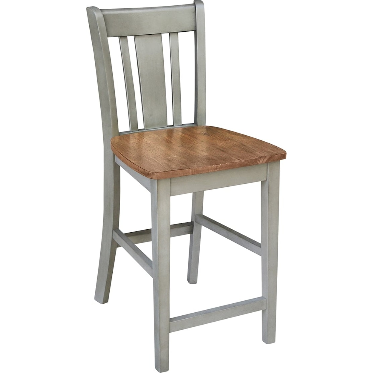 John Thomas Dining Essentials San Remo Counter Stool in Hickory / Stone