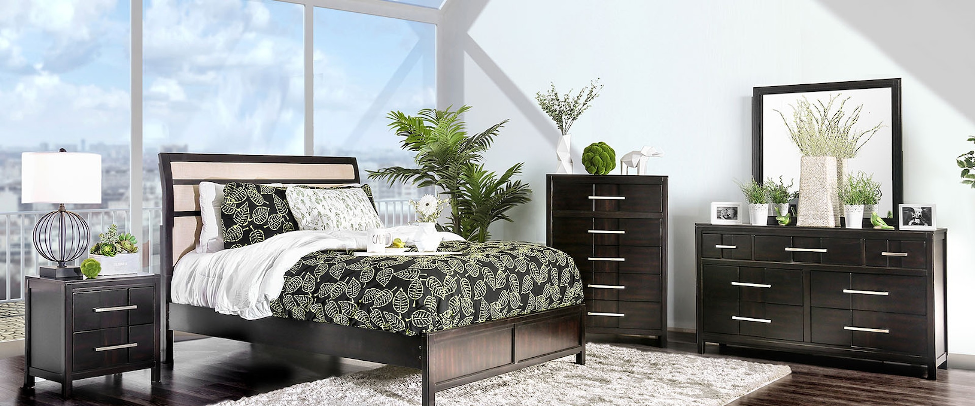 Transitional 5-Piece Queen Bedroom Set