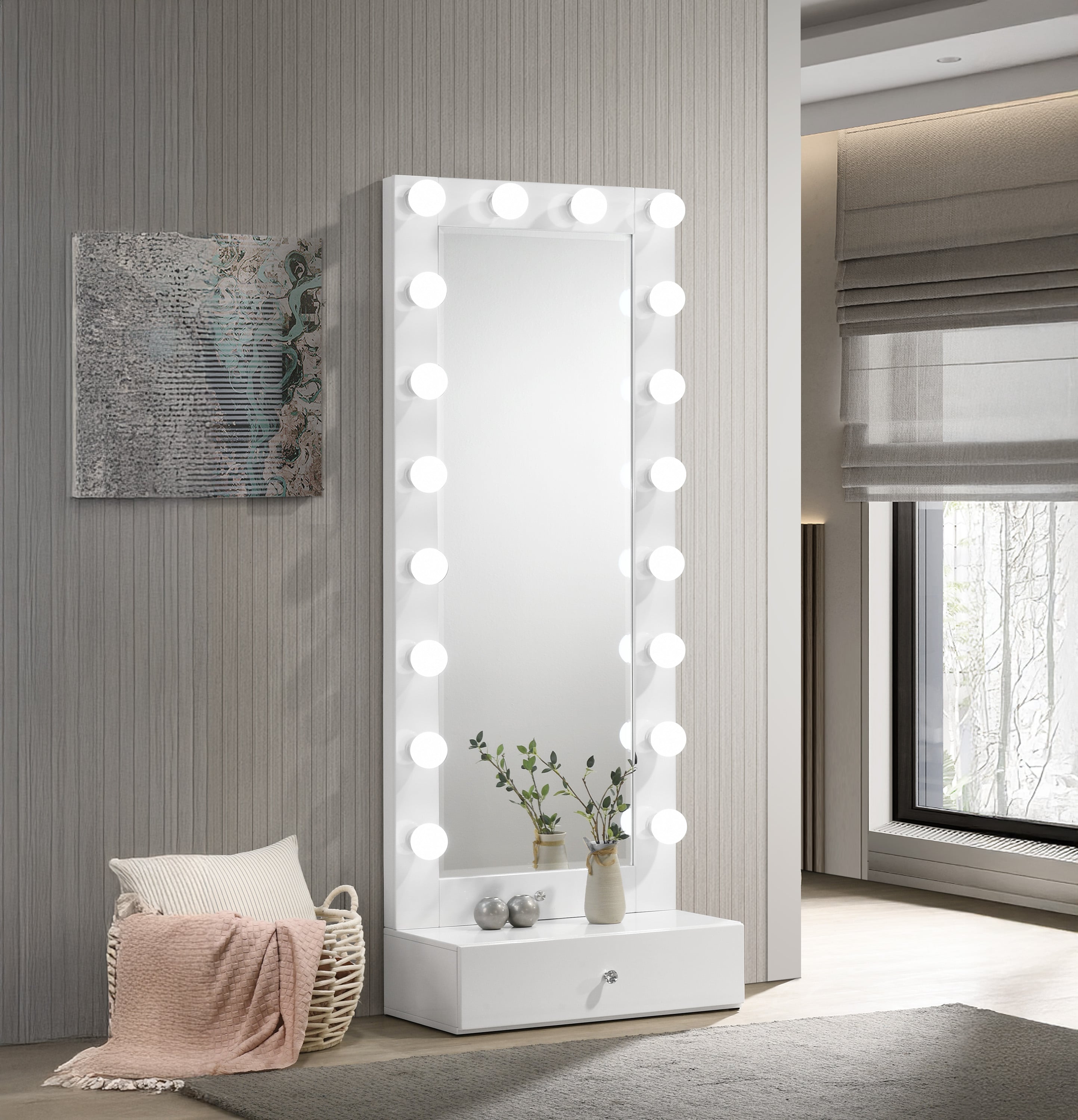 Crown Mark Luxo Tall Lighted Mirror