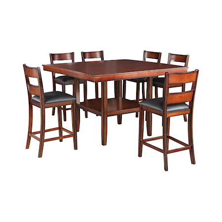 Transitional 5-Piece Counter Height Dining Set