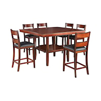 Transitional 5-Piece Counter Height Dining Set