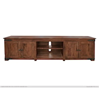 Parota Rustic 93" TV Stand with 4-Doors