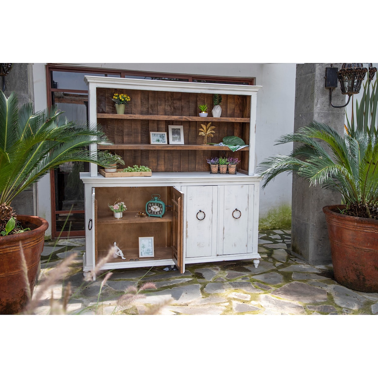 IFD International Furniture Direct Capri Console and Hutch Set