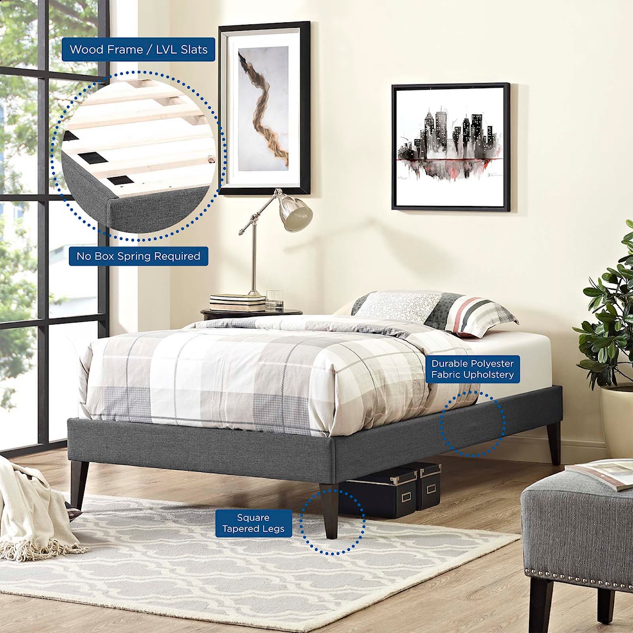 Modway Tessie Twin Bed Frame