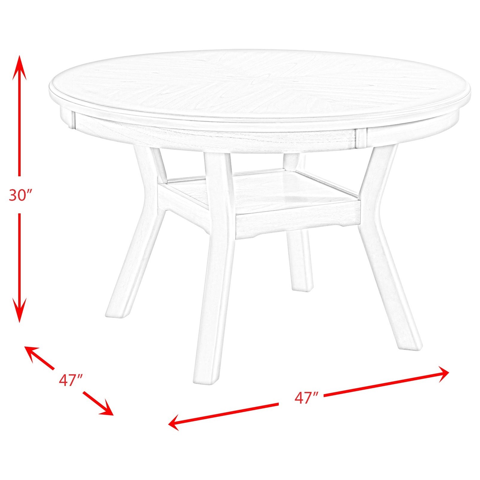 Elements International Amherst Standard Height Dining Table