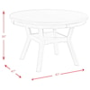 Elements International Amherst Standard Height Dining Table