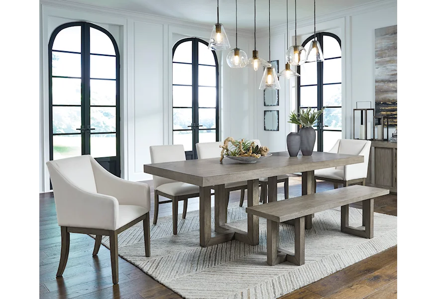 Anibecca 7-Piece Dining Set with Bench by Benchcraft at Dream Home Interiors