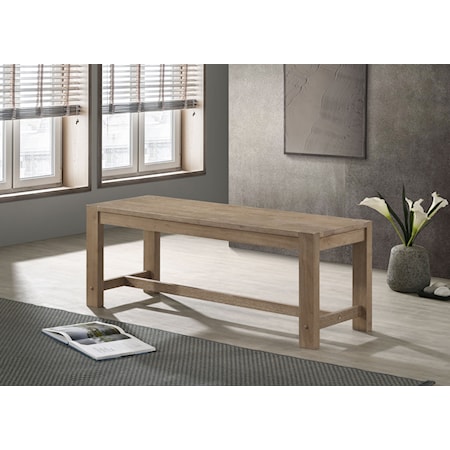 Scottsdale Wood Trestle Base Dining Bench