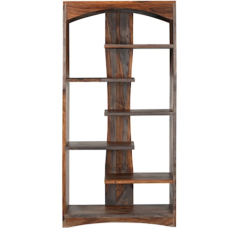 Transitional Bookcase in Greystone Brown