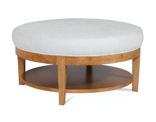 Contemporary Round Cocktail Ottoman