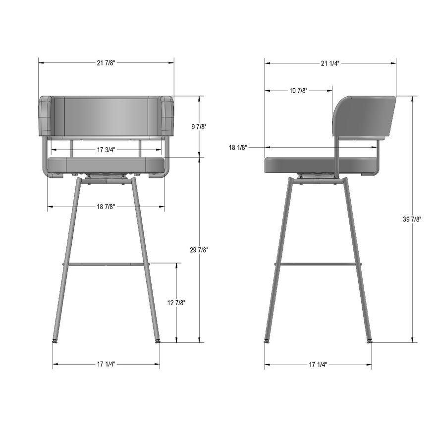 Amisco Enya Upholstered Swivel Bar Stool