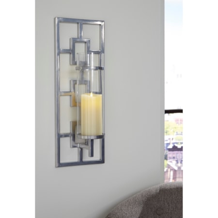 Brede Silver Finish Wall Sconce