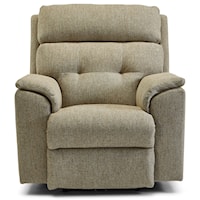 Casual Power Recliner w/ Power Headrest with Tufted Back