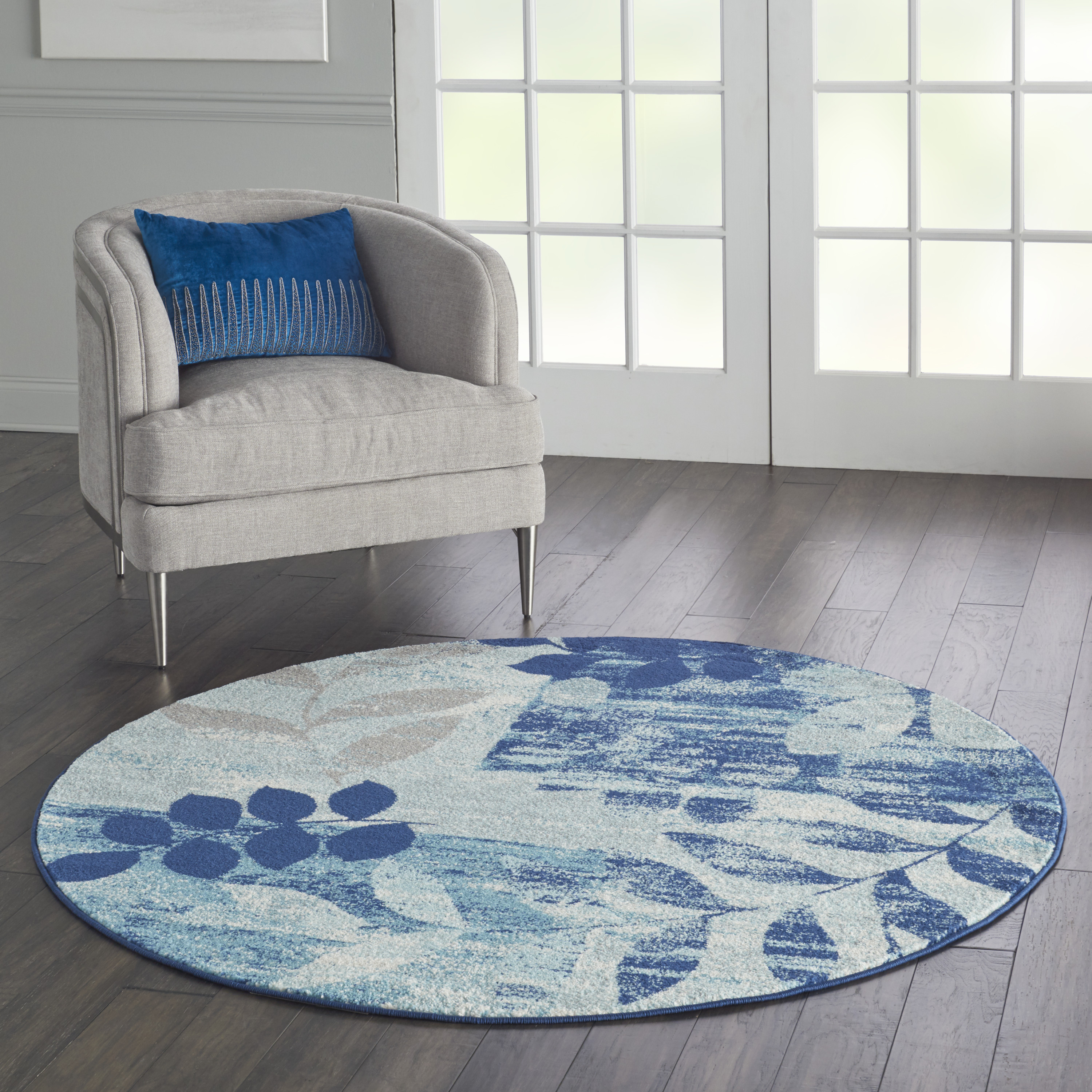 Nourison Tranquil 5'3" Round  Rug