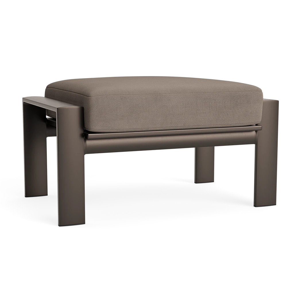 Cushioned Aluminum Chair Ottoman