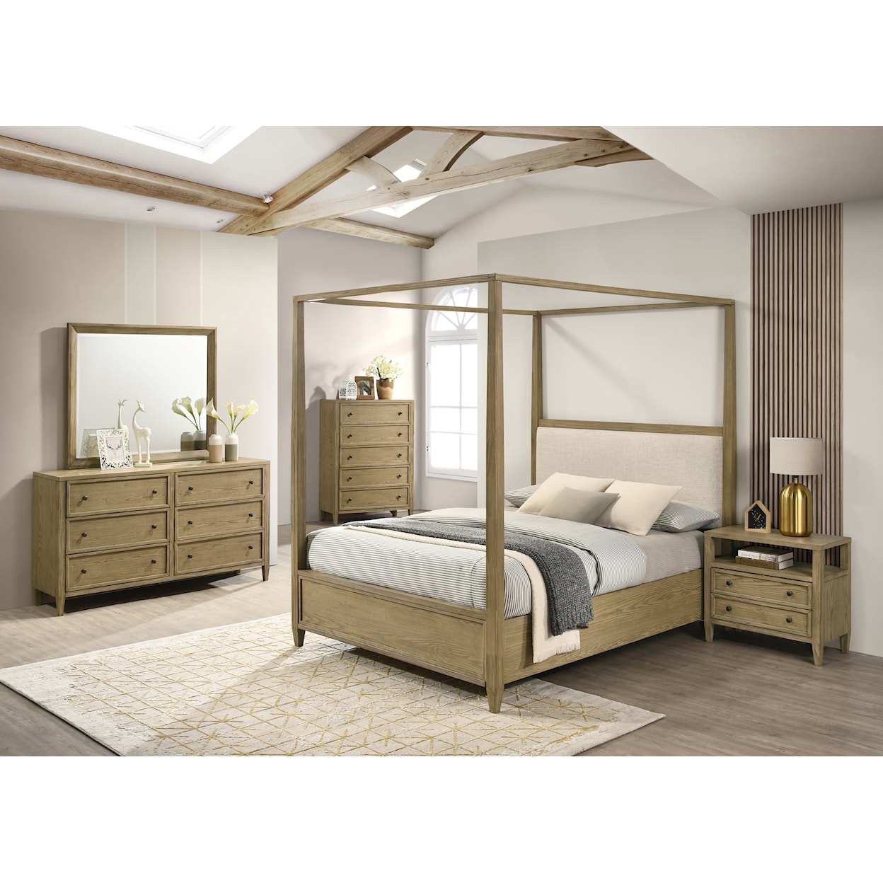 Crown Mark SIENNA 5-Piece Bedroom Set - Queen