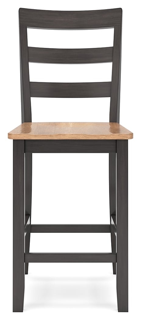 Casual Counter Height Barstool with Ladder Back
