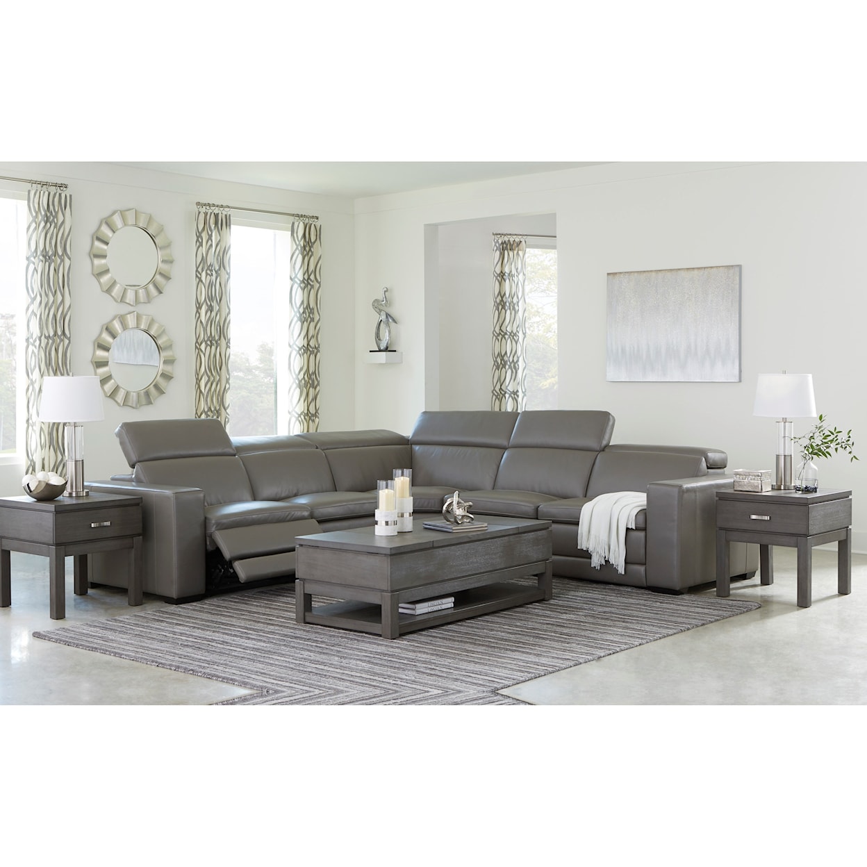 Ashley Furniture Signature Design Texline Power Reclining Sectional