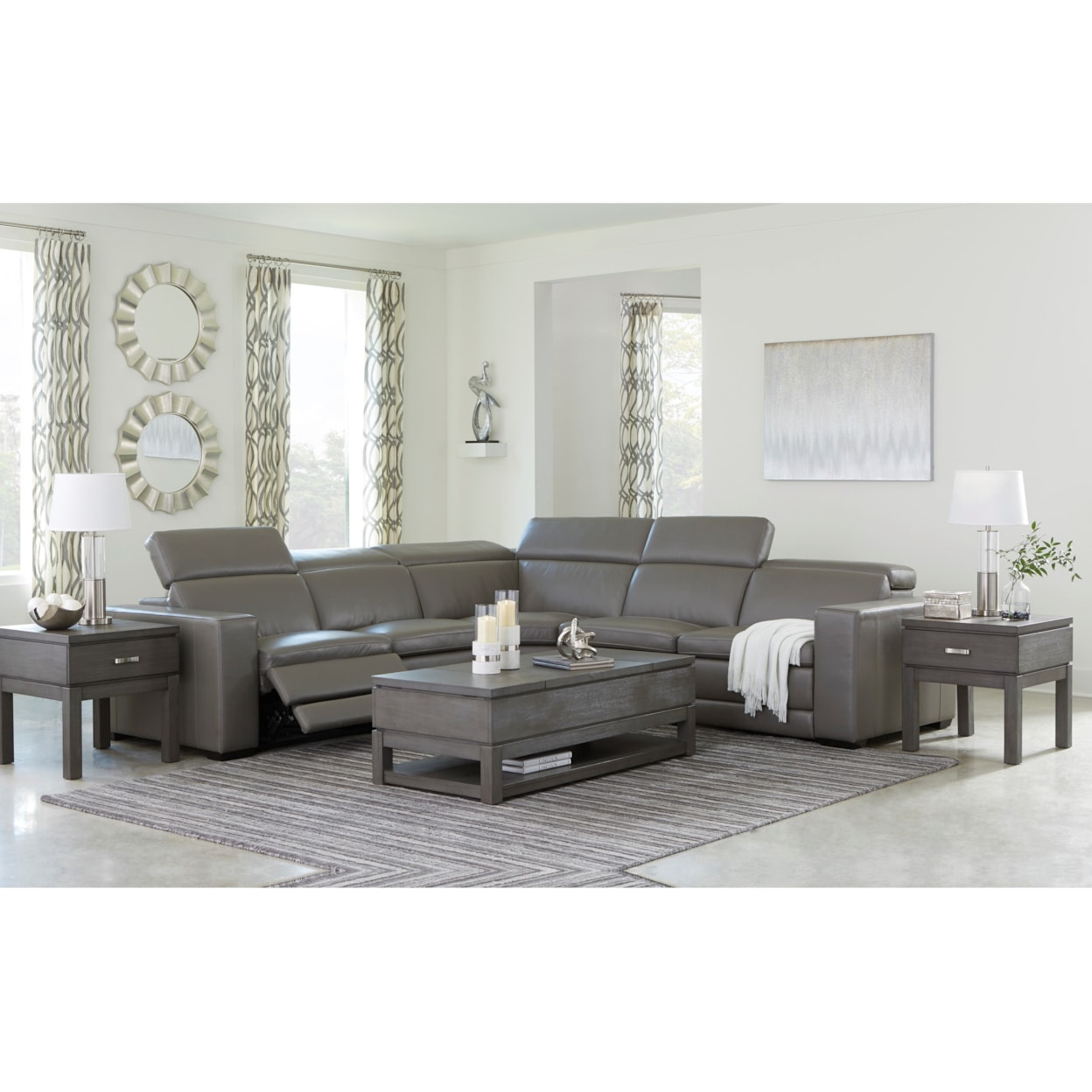 Michael Alan Select Texline Power Reclining Sectional